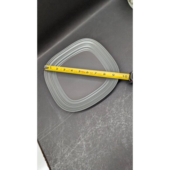 Mikasa Swirl Square Graphite Gray Salad Plate 8 3/4" Modern Design - Picture 4 of 8